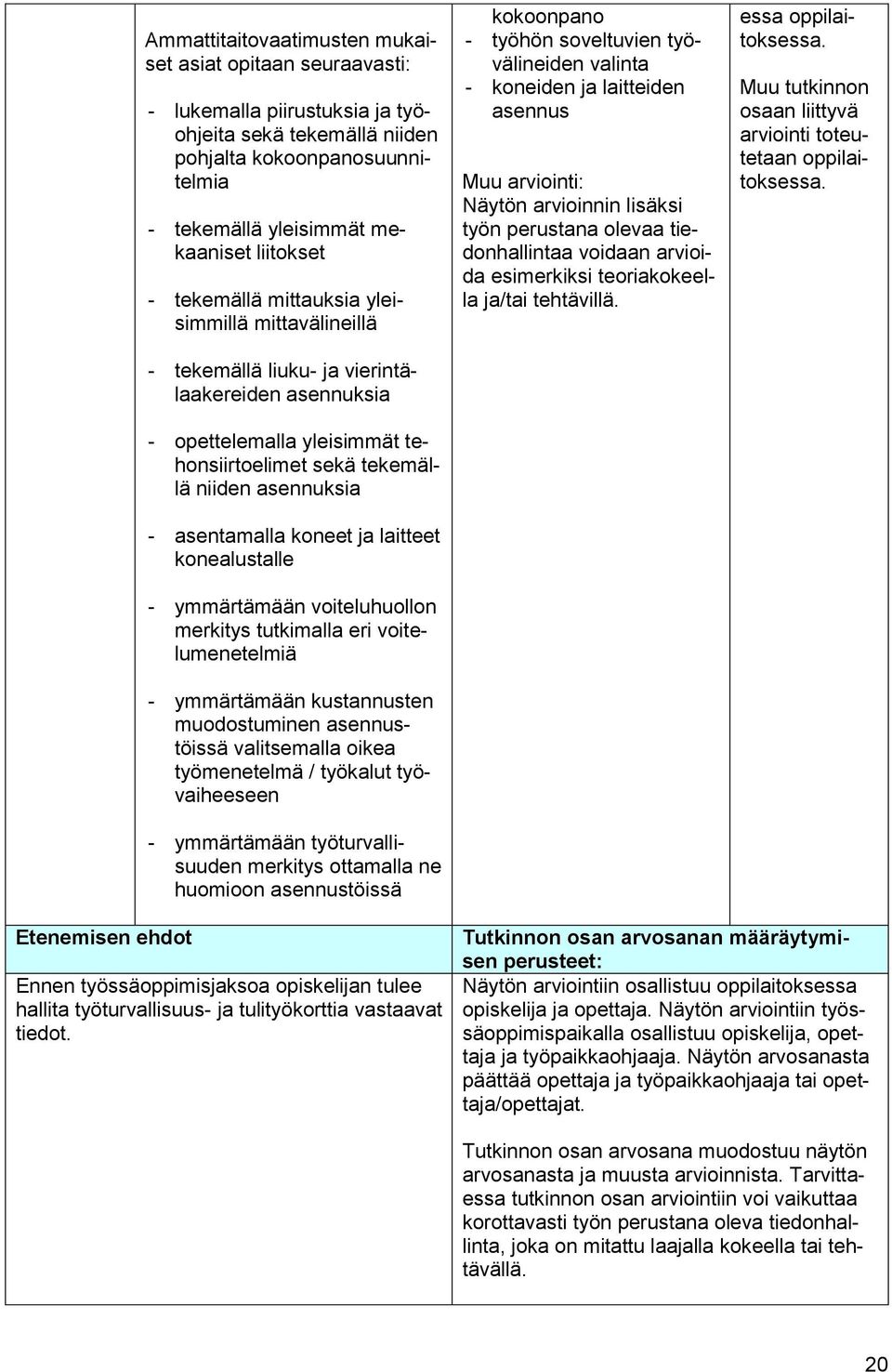 koneet ja laitteet konealustalle - ymmärtämään voiteluhuollon merkitys tutkimalla eri voitelumenetelmiä - ymmärtämään kustannusten muodostuminen asennustöissä valitsemalla oikea työmenetelmä /