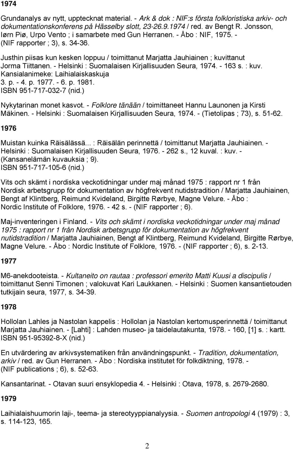 Justhin piisas kun kesken loppuu / toimittanut Marjatta Jauhiainen ; kuvittanut Jorma Tiittanen. - Helsinki : Suomalaisen Kirjallisuuden Seura, 1974. - 163 s. : kuv.