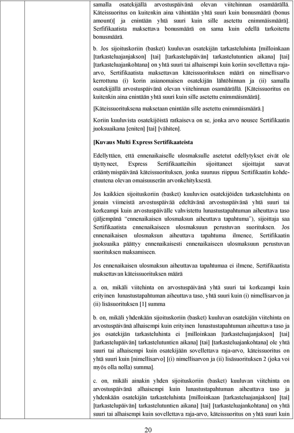 Serfifikaatista maksettava bo