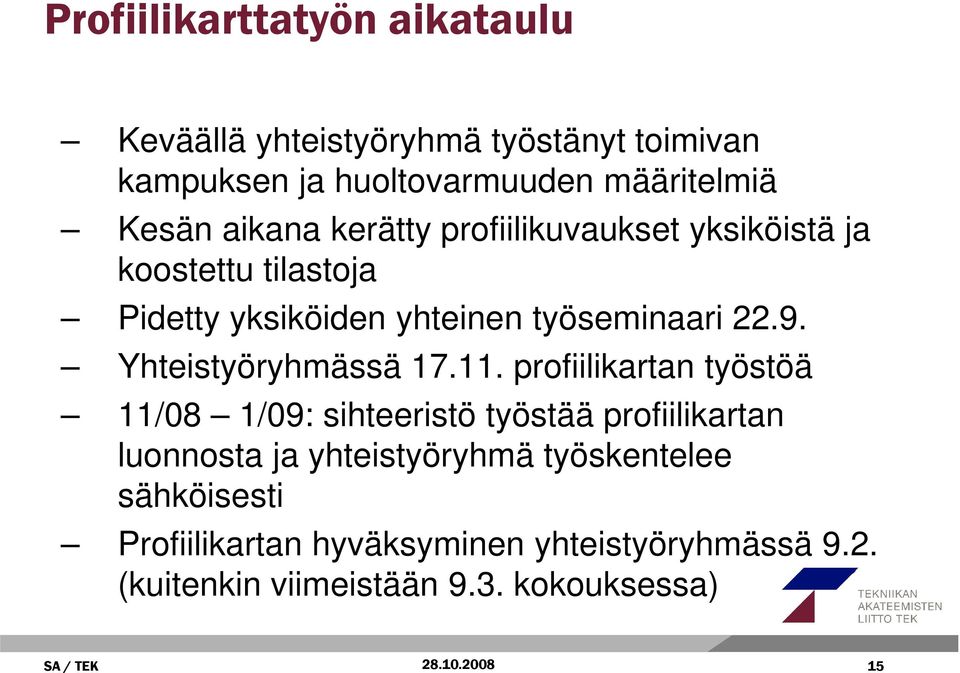 Yhteistyöryhmässä 17.11.