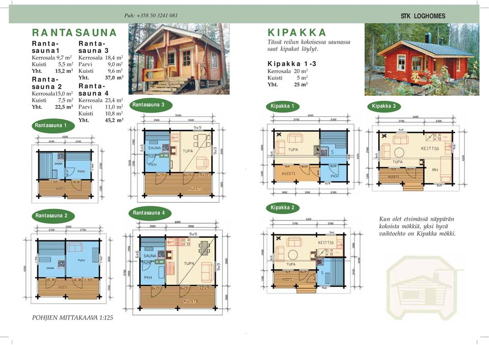 37,0 m 2 Rantasauna 4 Kerrosala 23,4 m 2 Parvi 11,0 m 2 Kuisti 10,8 m 2 Yht.