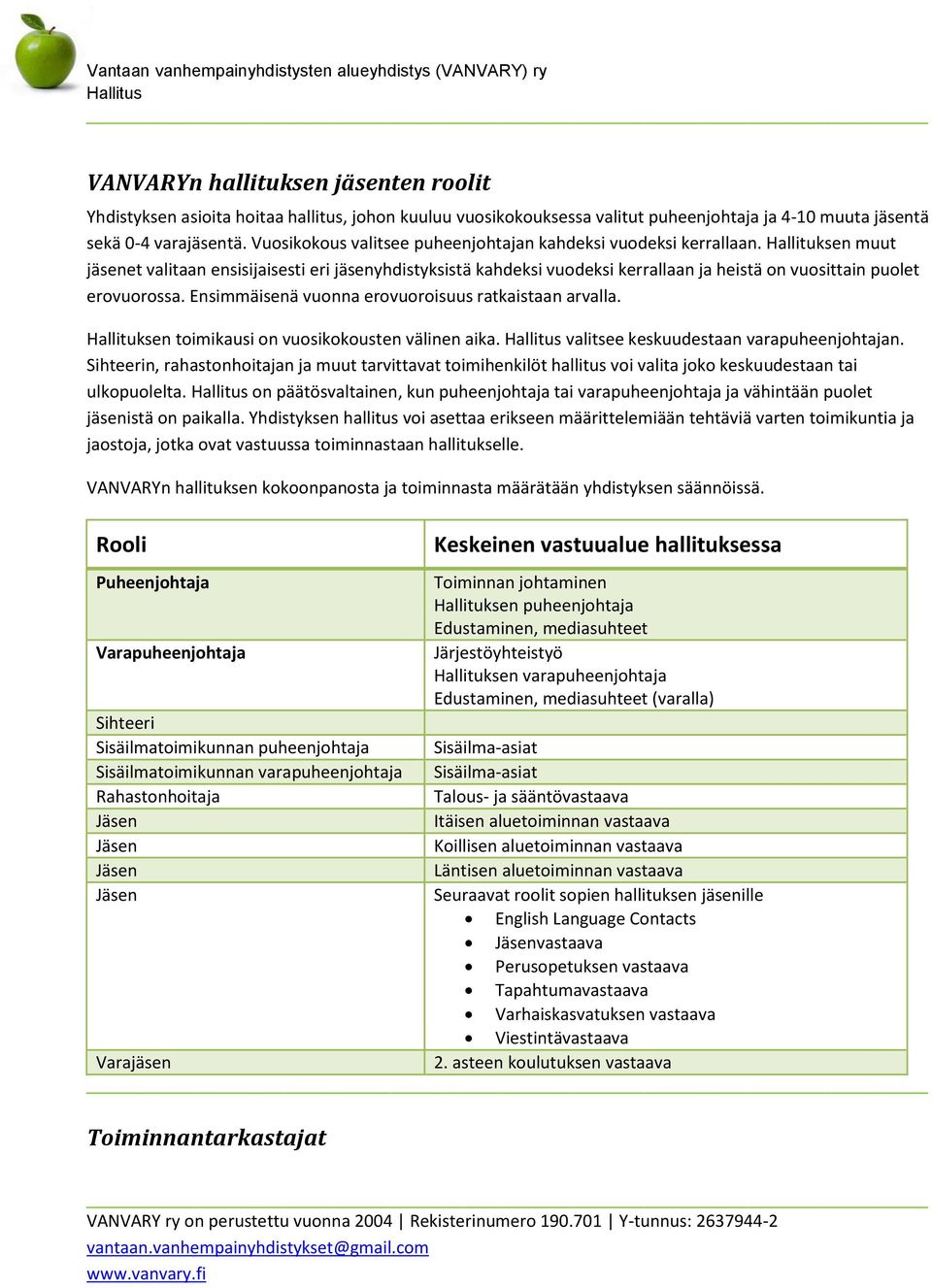 Hallituksen muut jäsenet valitaan ensisijaisesti eri jäsenyhdistyksistä kahdeksi vuodeksi kerrallaan ja heistä on vuosittain puolet erovuorossa. Ensimmäisenä vuonna erovuoroisuus ratkaistaan arvalla.