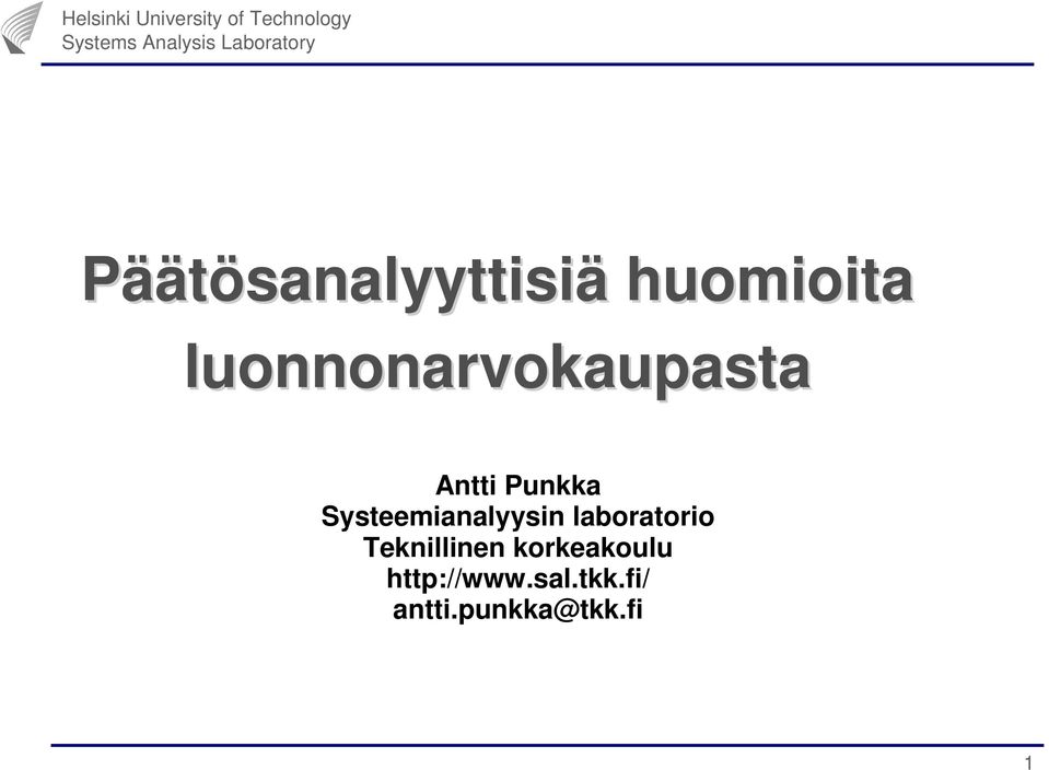 Systeemianalyysin laboratorio