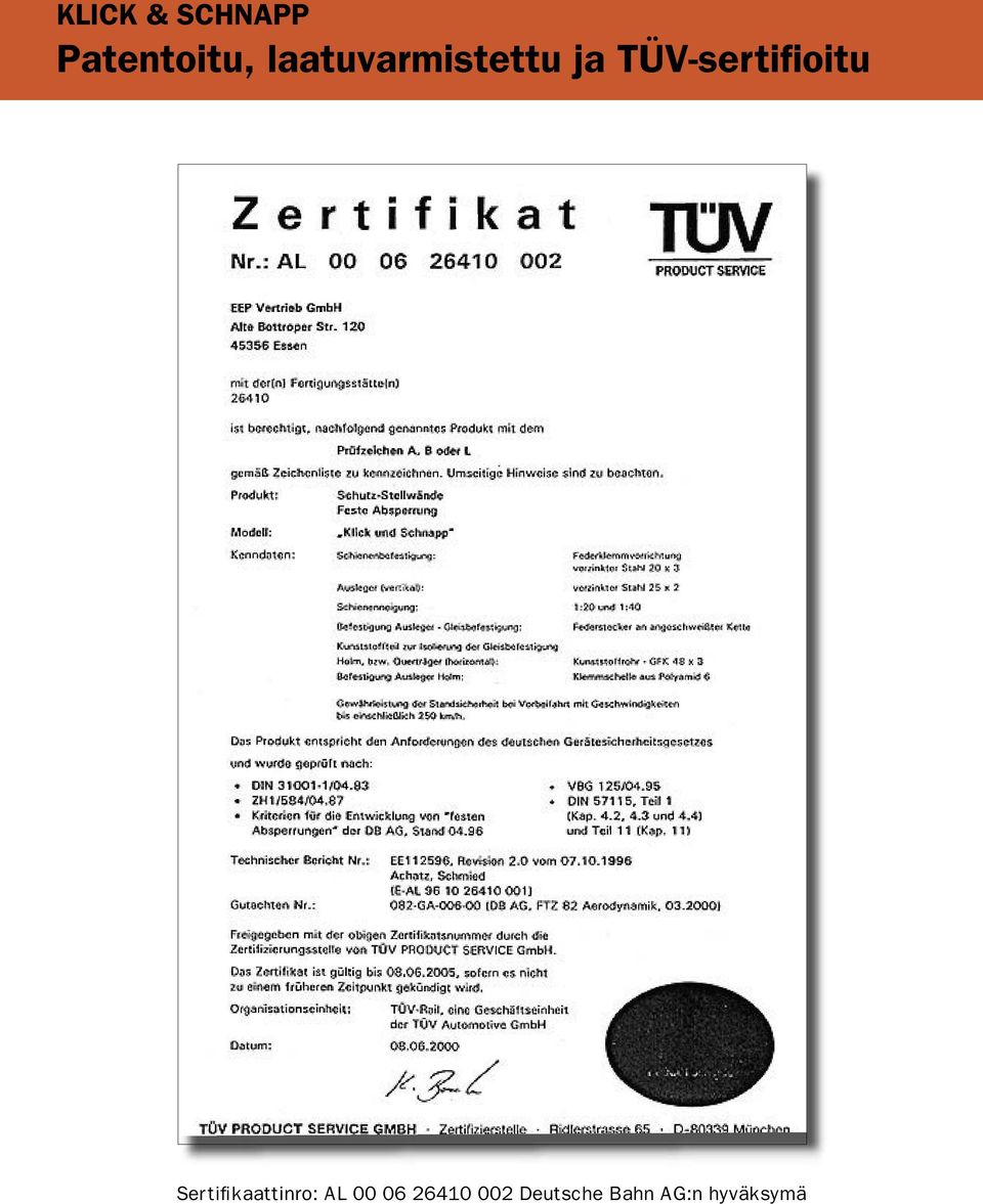 TÜV-sertifioitu