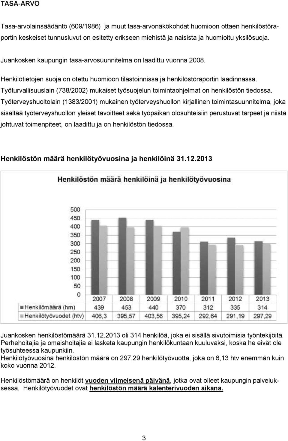 Työturvallisuuslain (738/2002) mukaiset työsuojelun toimintaohjelmat on henkilöstön tiedossa.