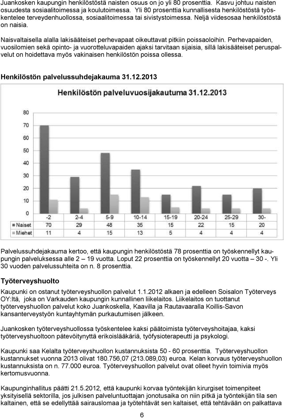 Naisvaltaisella alalla lakisääteiset perhevapaat oikeuttavat pitkiin poissaoloihin.