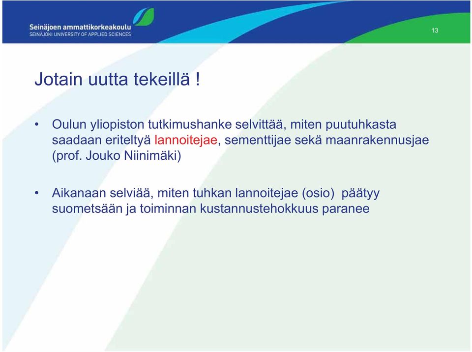 eriteltyä lannoitejae, sementtijae sekä maanrakennusjae (prof.