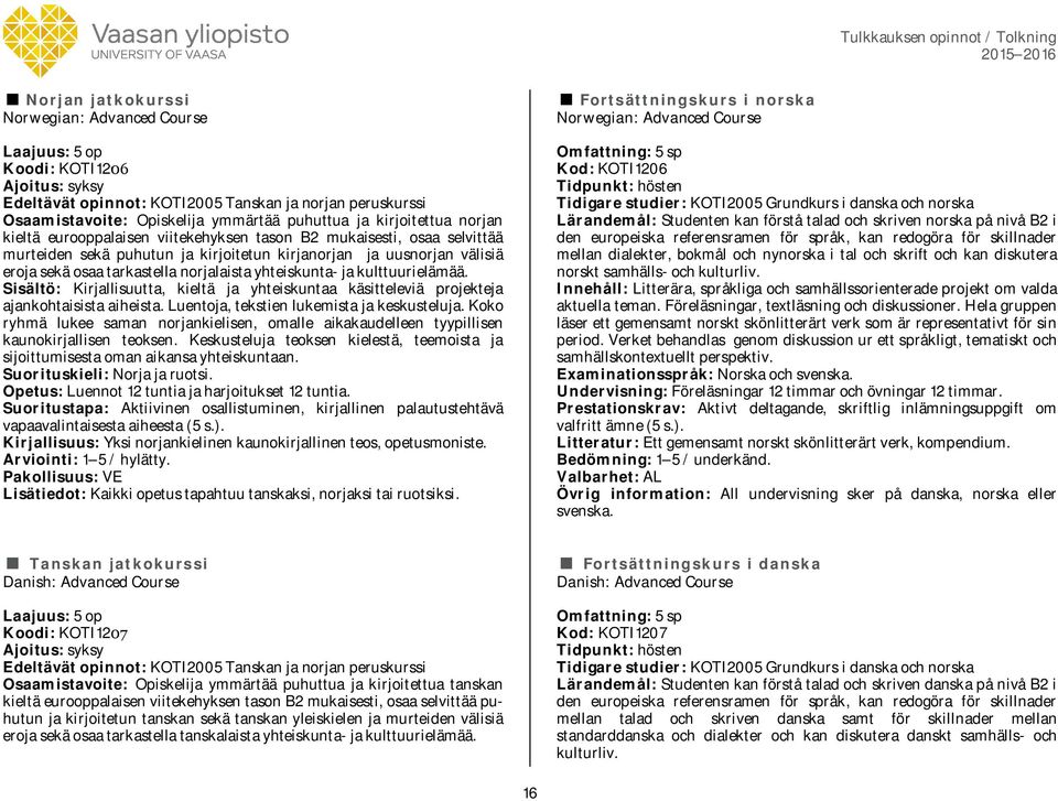 yhteiskunta- ja kulttuurielämää. Sisältö: Kirjallisuutta, kieltä ja yhteiskuntaa käsitteleviä projekteja ajankohtaisista aiheista. Luentoja, tekstien lukemista ja keskusteluja.