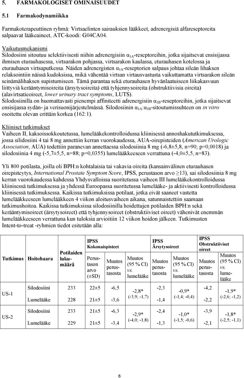 eturauhasen kotelossa ja eturauhasen virtsaputkessa.