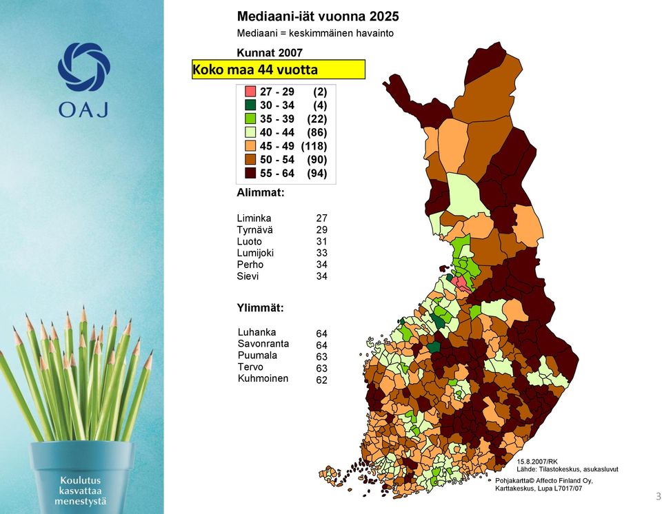 Luoto Lumijoki Perho Sievi 27 29 31 33 34 34 Ylimmät: Luhanka Savonranta Puumala Tervo Kuhmoinen 64 64 63