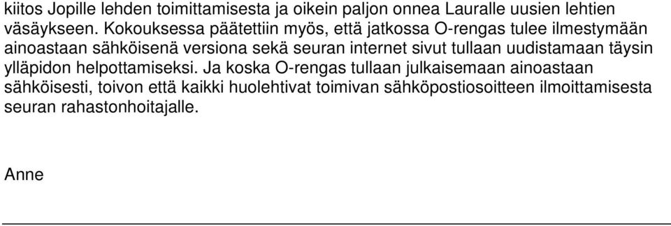 internet sivut tullaan uudistamaan täysin ylläpidon helpottamiseksi.