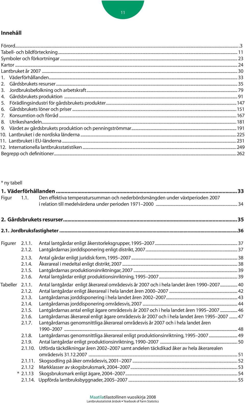 Utrikeshandeln...181 9. Värdet av gårdsbrukets produktion och penningströmmar...191 10. Lantbruket i de nordiska länderna...225 11. Lantbruket i EU-länderna...231 12.