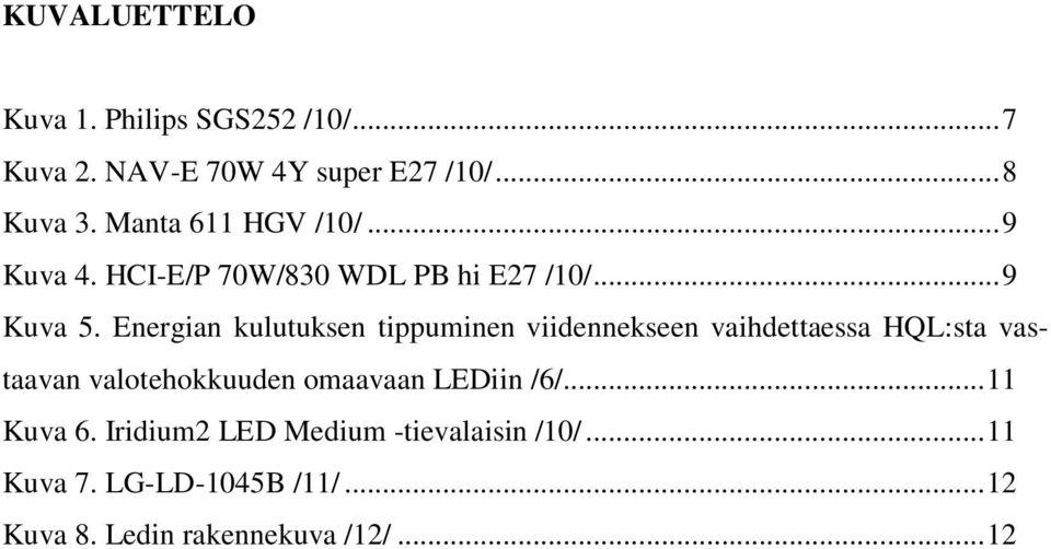 Energian kulutuksen tippuminen viidennekseen vaihdettaessa HQL:sta vastaavan valotehokkuuden omaavaan