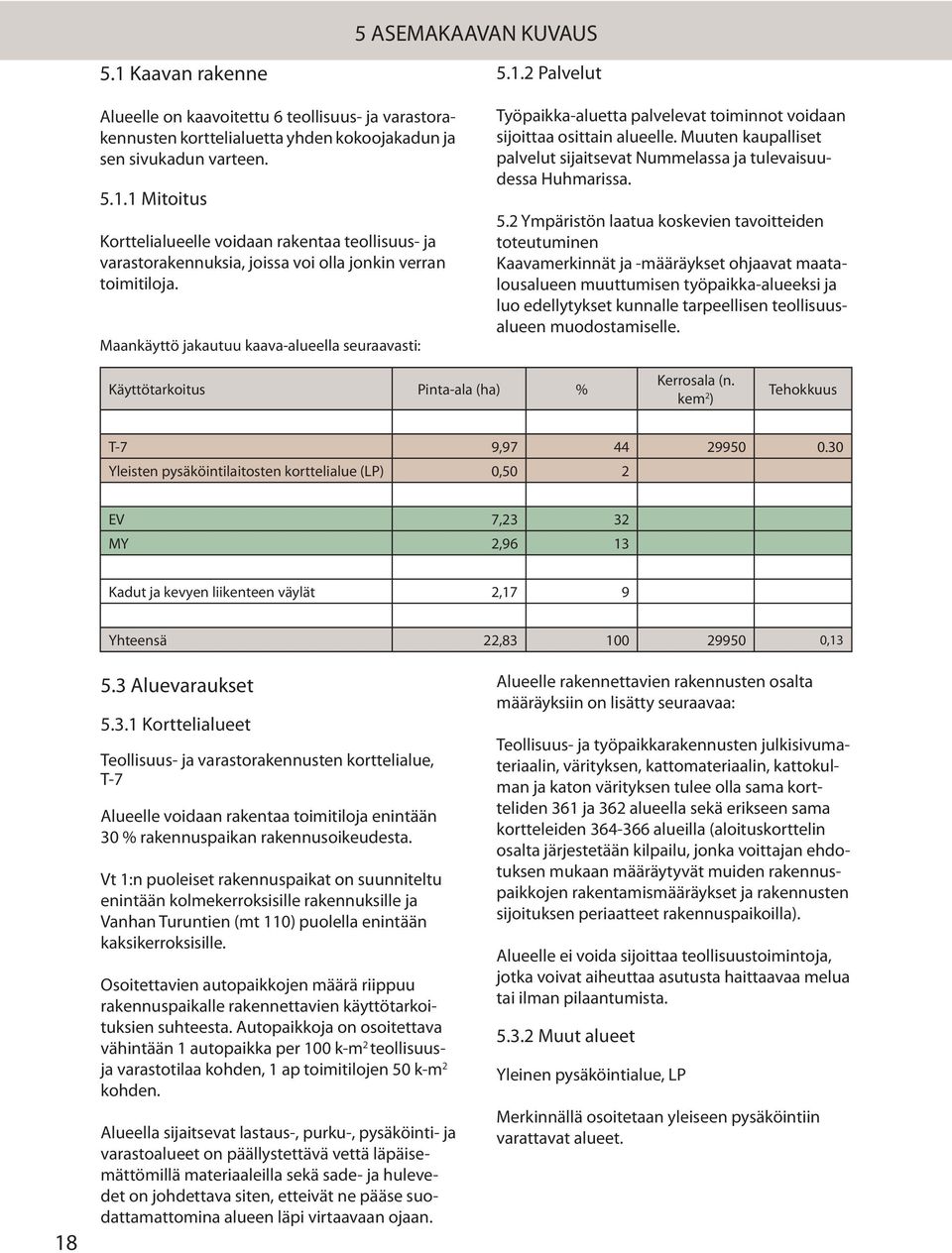 Muuten kaupalliset palvelut sijaitsevat Nummelassa ja tulevaisuudessa Huhmarissa. 5.