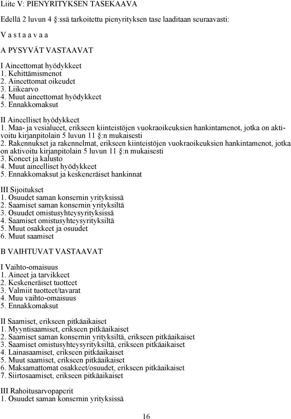 Maa- ja vesialueet, erikseen kiinteistöjen vuokraoikeuksien hankintamenot, jotka on aktivoitu kirjanpitolain 5 luvun 11 :n mukaisesti 2.