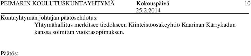 tiedokseen Kiinteistöosakeyhtiö