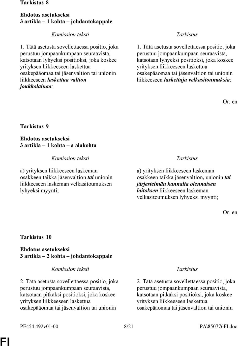 liikkeeseen laskettua valtion joukkolainaa: 1.