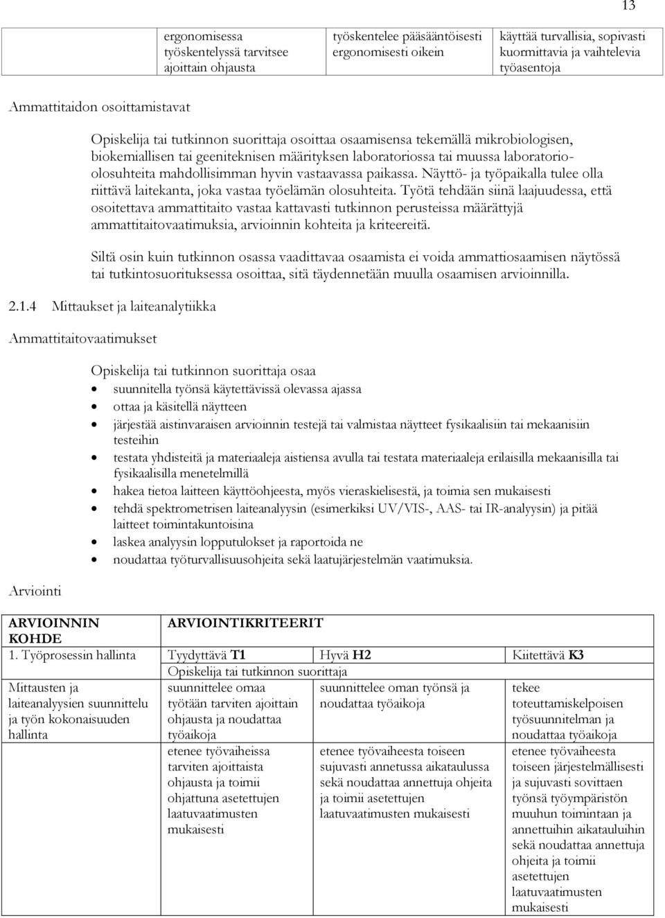 Näyttö- ja työpaikalla tulee olla riittävä laitekanta, joka vastaa työelämän olosuhteita.