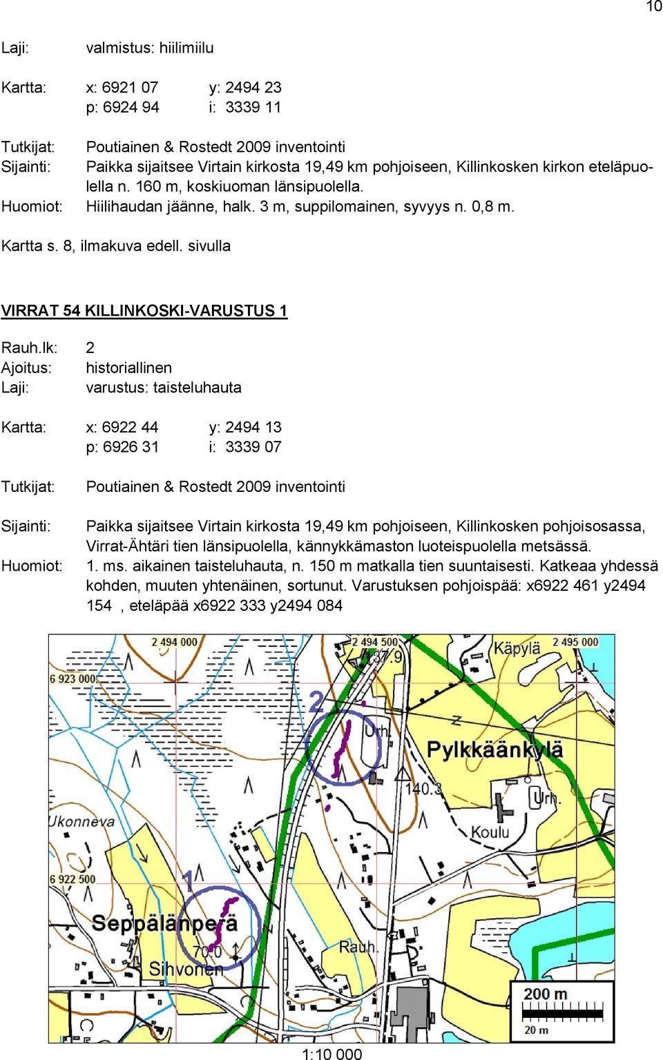 sivulla VIRRAT 54 KILLINKOSKI-VARUSTUS 1 Rauh.