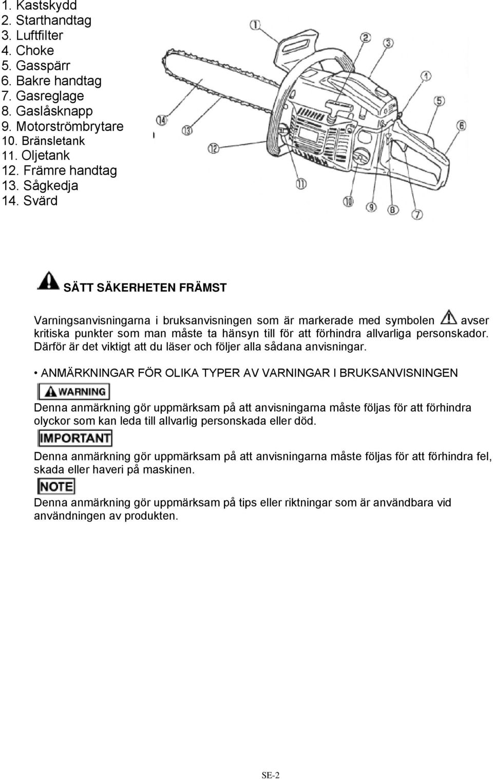 Därför är det viktigt att du läser och följer alla sådana anvisningar.