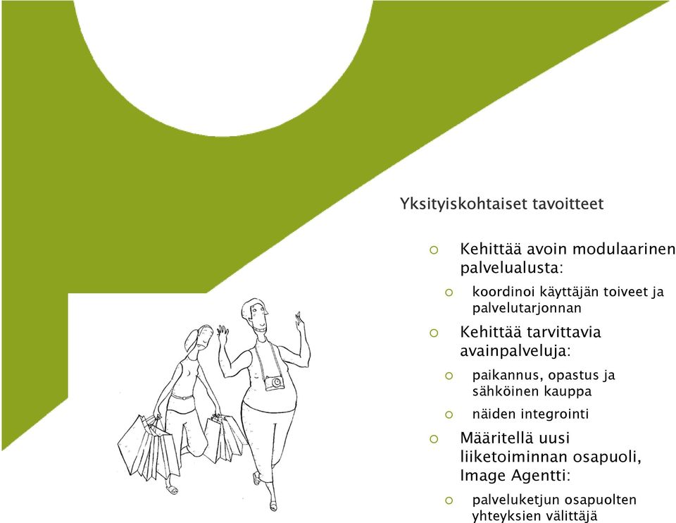 avainpalveluja: paikannus, opastus ja sähköinen kauppa näiden integrointi