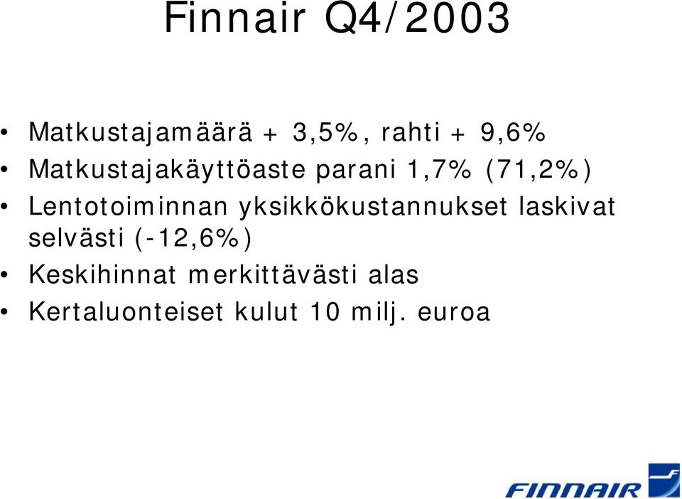 yksikkökustannukset laskivat selvästi (-12,6%)