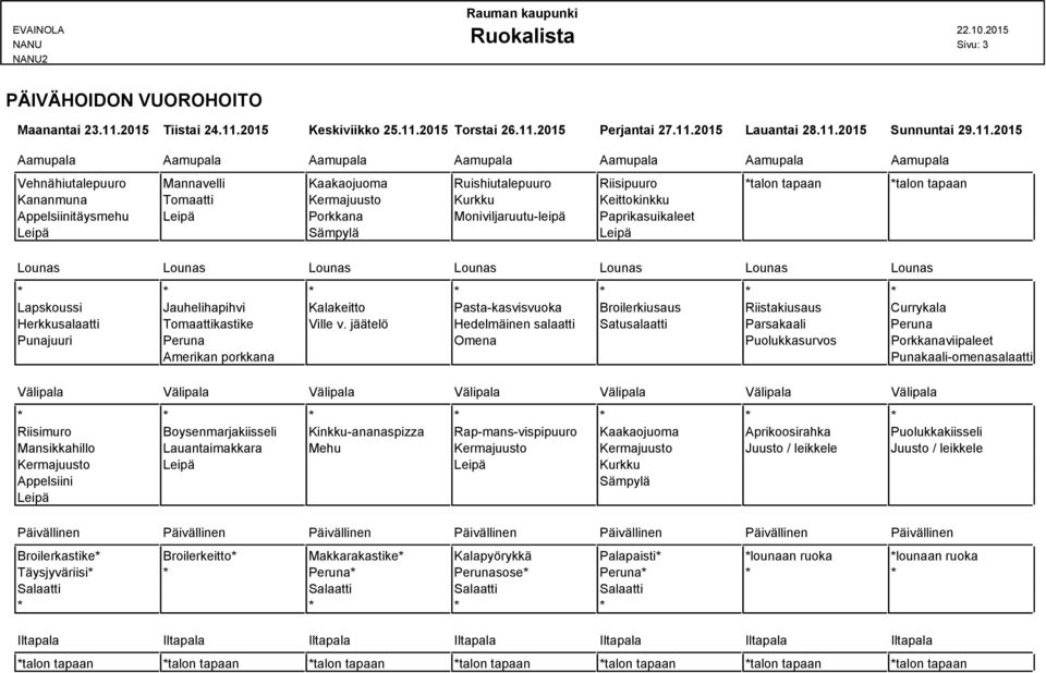 2015 Keskiviikko 25.11.