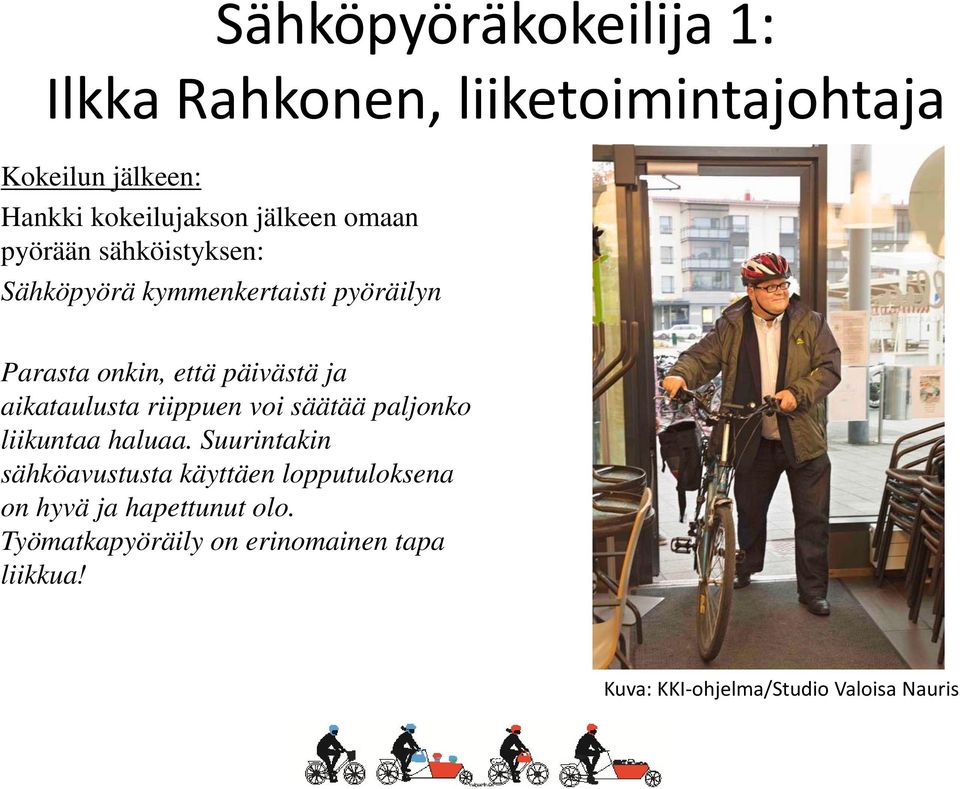 aikataulusta riippuen voi säätää paljonko liikuntaa haluaa.