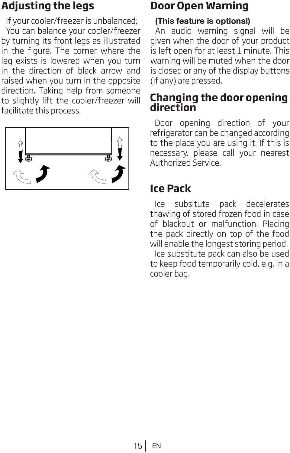 Taking help from someone to slightly lift the cooler/freezer will facilitate this process.