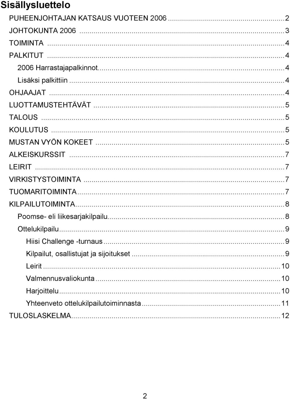 ..7 VIRKISTYSTOIMINTA...7 TUOMARITOIMINTA...7 KILPAILUTOIMINTA...8 Poomse- eli liikesarjakilpailu...8 Ottelukilpailu.