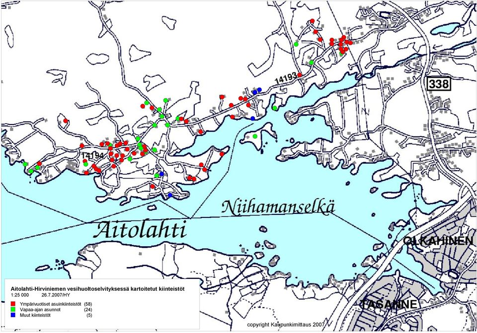 2007/HY Ympärivuotiset asuinkiinteistöt (58) Vapaa