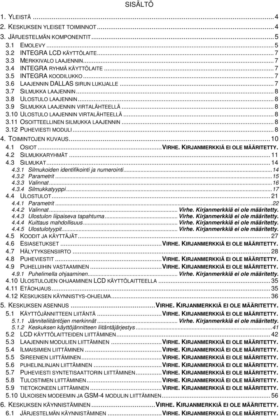 .. 8 3.11 OSOITTEELLINEN SILMUKKA LAAJENNIN... 8 3.12 PUHEVIESTI MODULI... 8 4. TOIMINTOJEN KUVAUS...10 4.1 OSIOT...VIRHE. KIRJANMERKKIÄ EI OLE MÄÄRITETTY. 4.2 SILMUKKARYHMÄT... 11 4.3 SILMUKAT... 14 4.