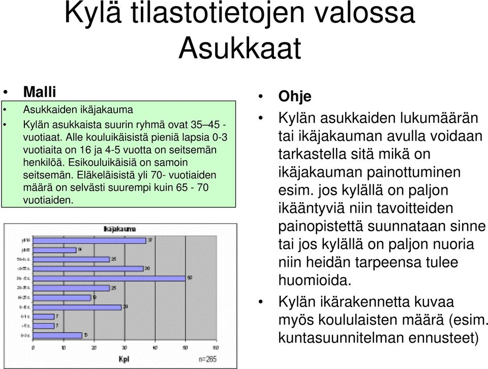 Eläkeläisistä yli 70- vuotiaiden määrä on selvästi suurempi kuin 65-70 vuotiaiden.