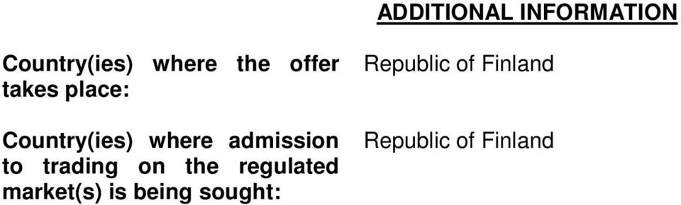 admission to trading on the regulated