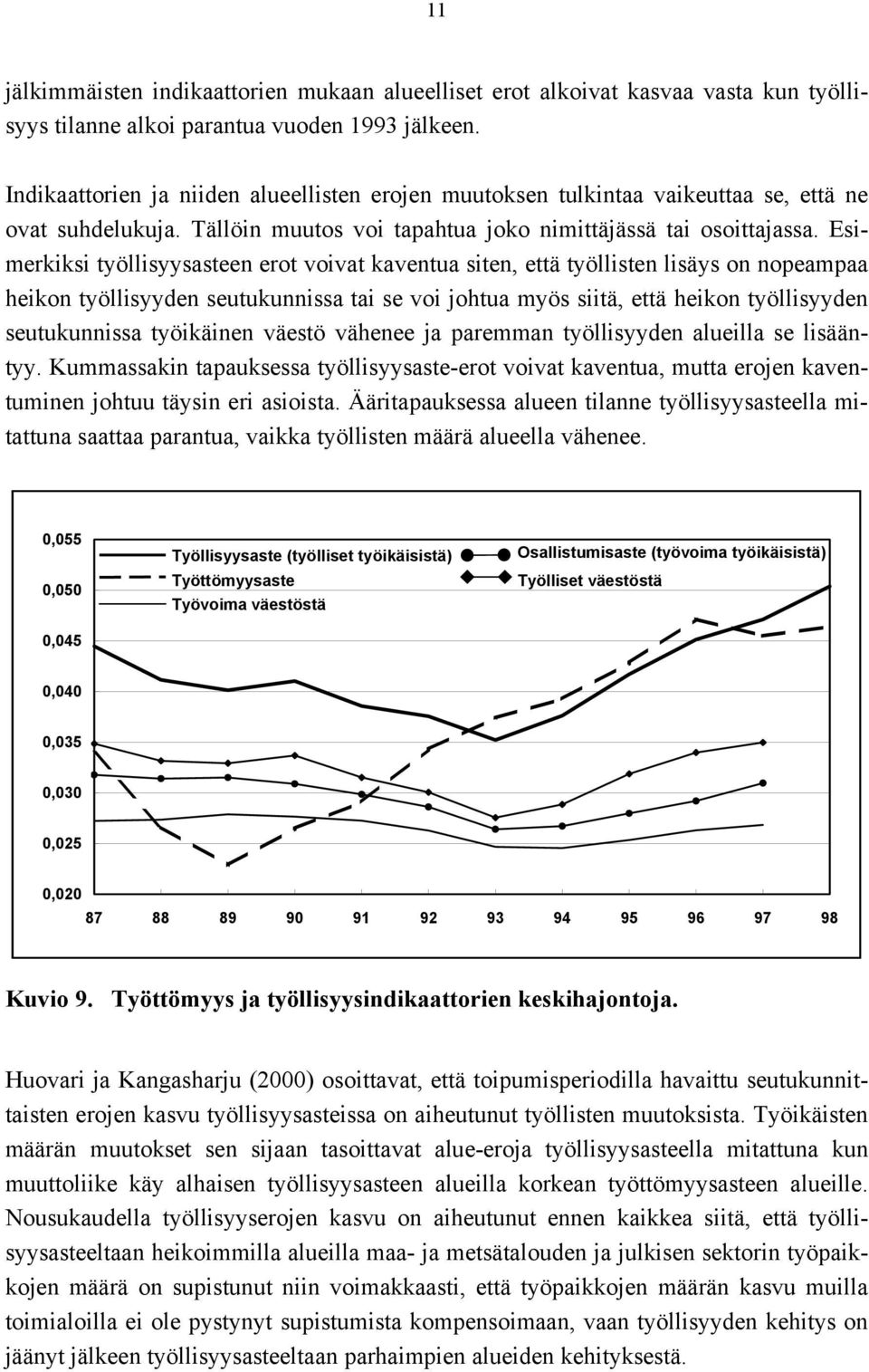 Esimerkiksi työllisyysasteen erot voivat kaventua siten, että työllisten lisäys on nopeampaa heikon työllisyyden seutukunnissa tai se voi johtua myös siitä, että heikon työllisyyden seutukunnissa