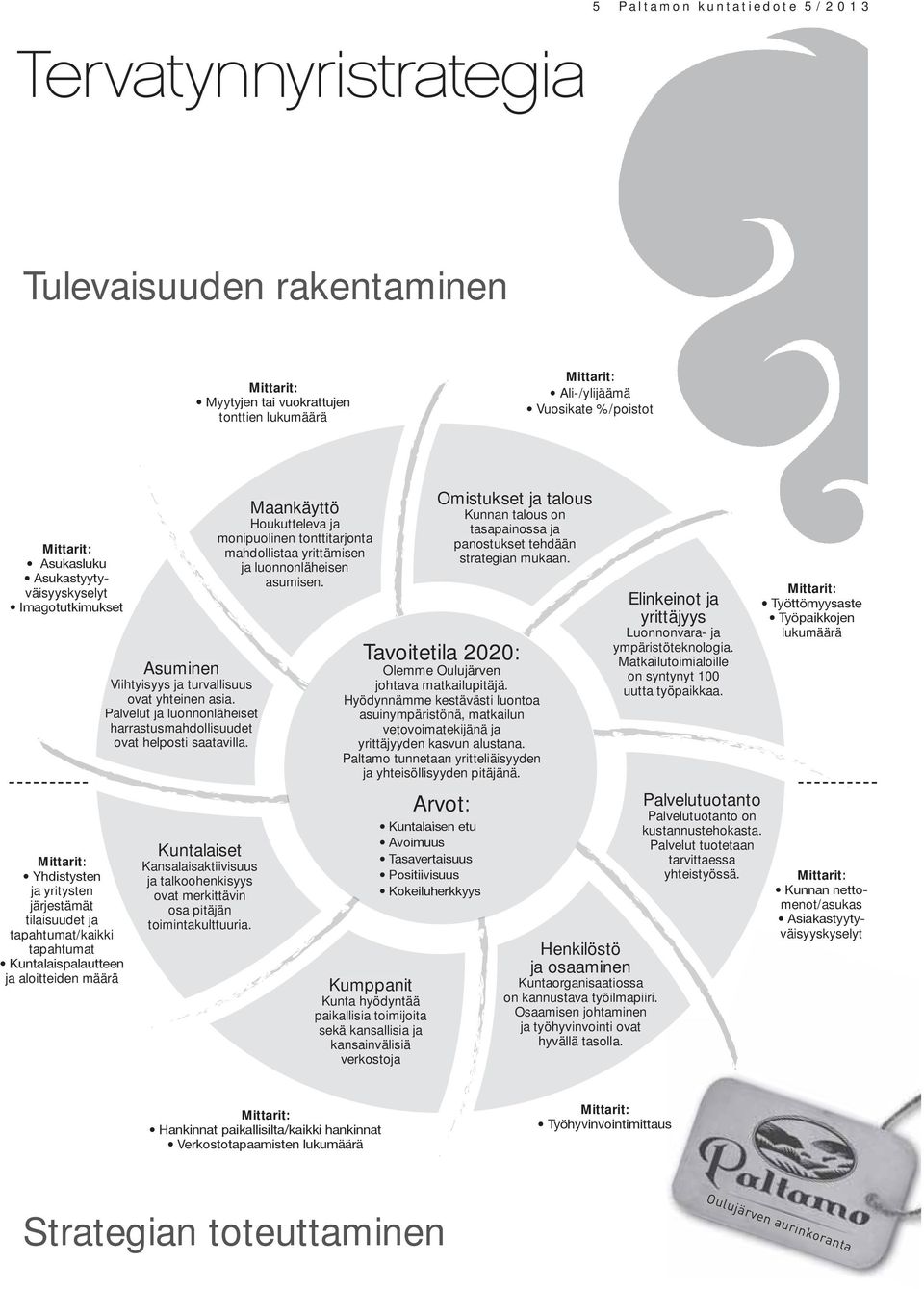 Palvelut ja luonnonläheiset harrastusmahdollisuudet ovat helposti saatavilla. Kuntalaiset Kansalaisaktiivisuus ja talkoohenkisyys ovat merkittävin osa pitäjän toimintakulttuuria.