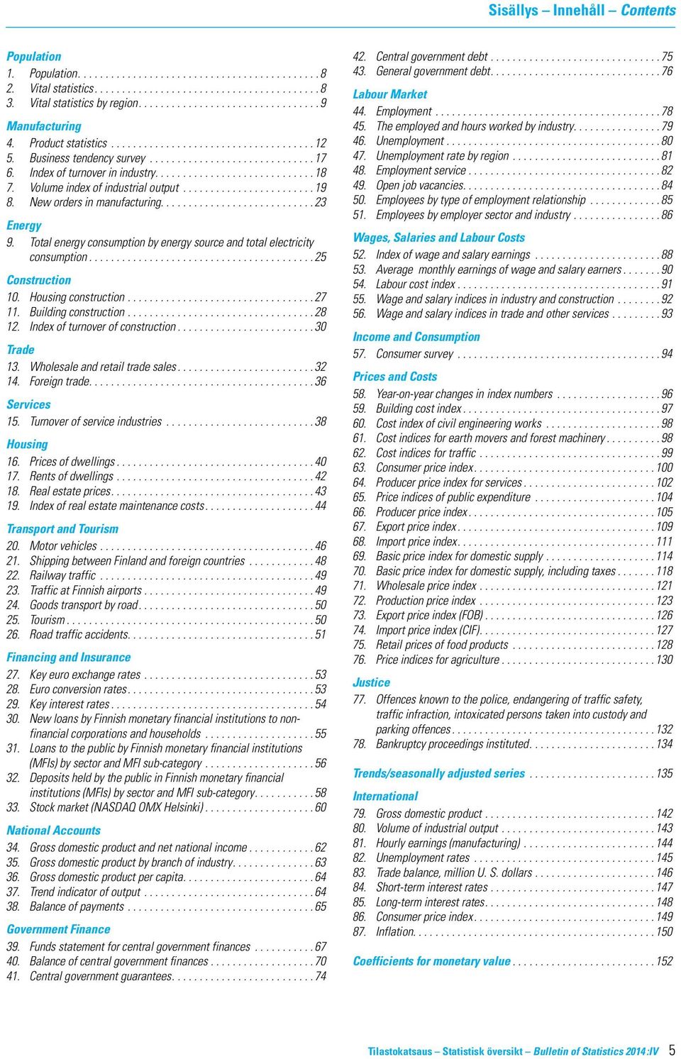 ..25 Construction 10. Housing construction...27 11. Building construction...28 12. Index of turnover of construction...30 Trade 13. Wholesale and retail trade sales...32 14. Foreign trade.