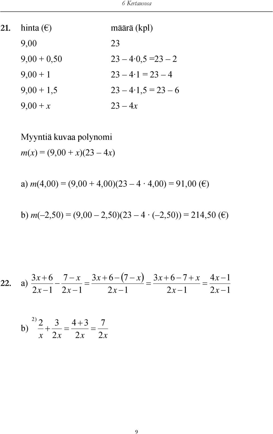 9, Mntiä kuv polnomi m() (9, )( ) )