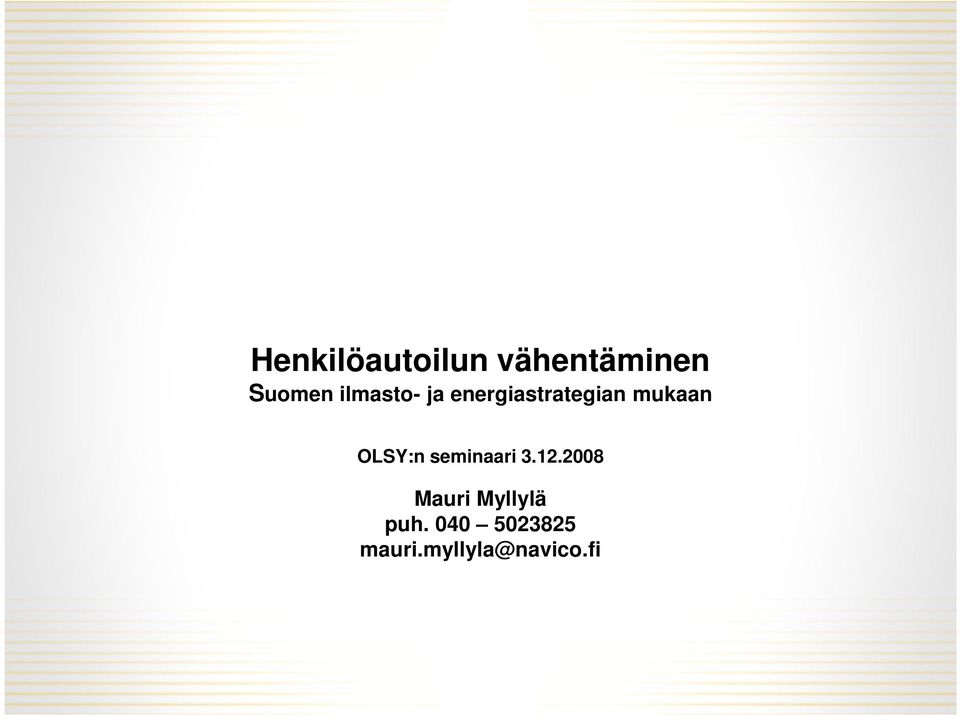 OLSY:n seminaari 3.12.