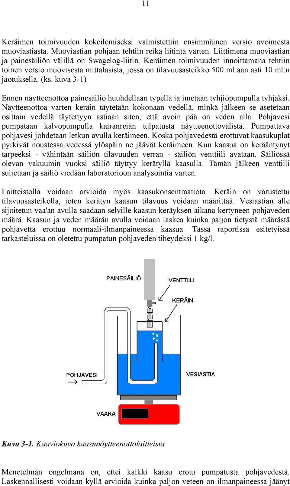 Keräimen toimivuuden innoittamana tehtiin toinen versio muovisesta mittalasista, jossa on tilavuusasteikko 500 ml:aan asti 10 ml:n jaotuksella. (ks.