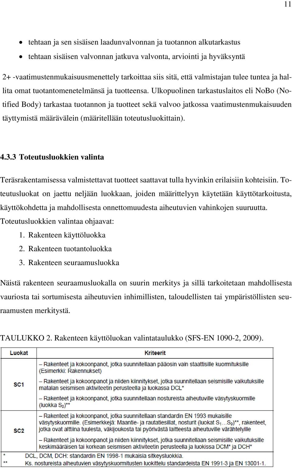 Ulkopuolinen tarkastuslaitos eli NoBo (Notified Body) tarkastaa tuotannon ja tuotteet sekä valvoo jatkossa vaatimustenmukaisuuden täyttymistä määrävälein (määritellään toteutusluokittain). 4.3.