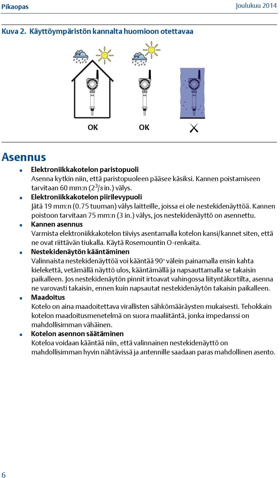 Kannen poistoon tarvitaan 75 mm:n (3 in.) välys, jos nestekidenäyttö on asennettu.