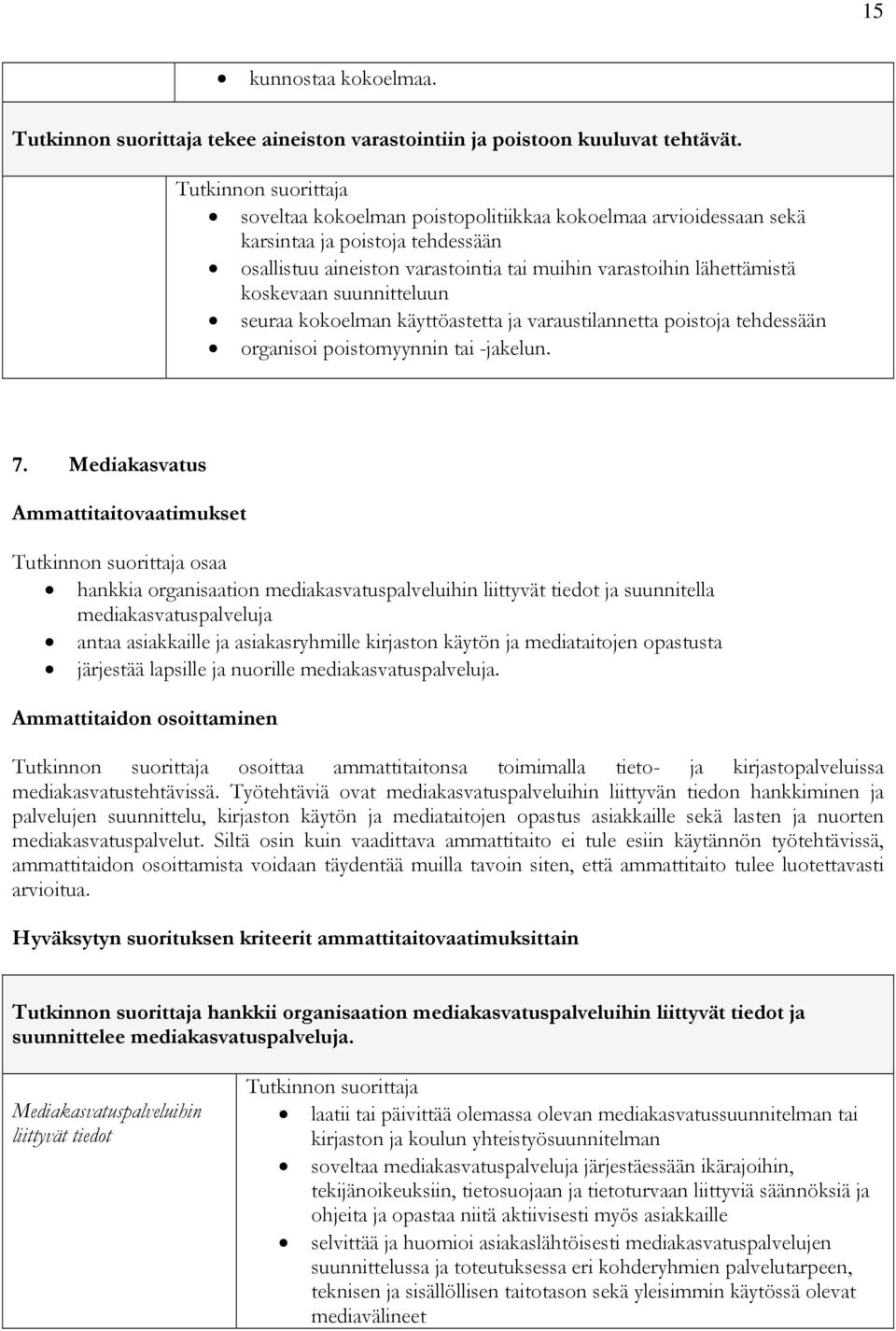 kokoelman käyttöastetta ja varaustilannetta poistoja tehdessään organisoi poistomyynnin tai -jakelun. 7.