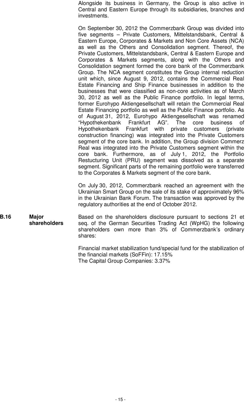 Others and Consolidation segment.