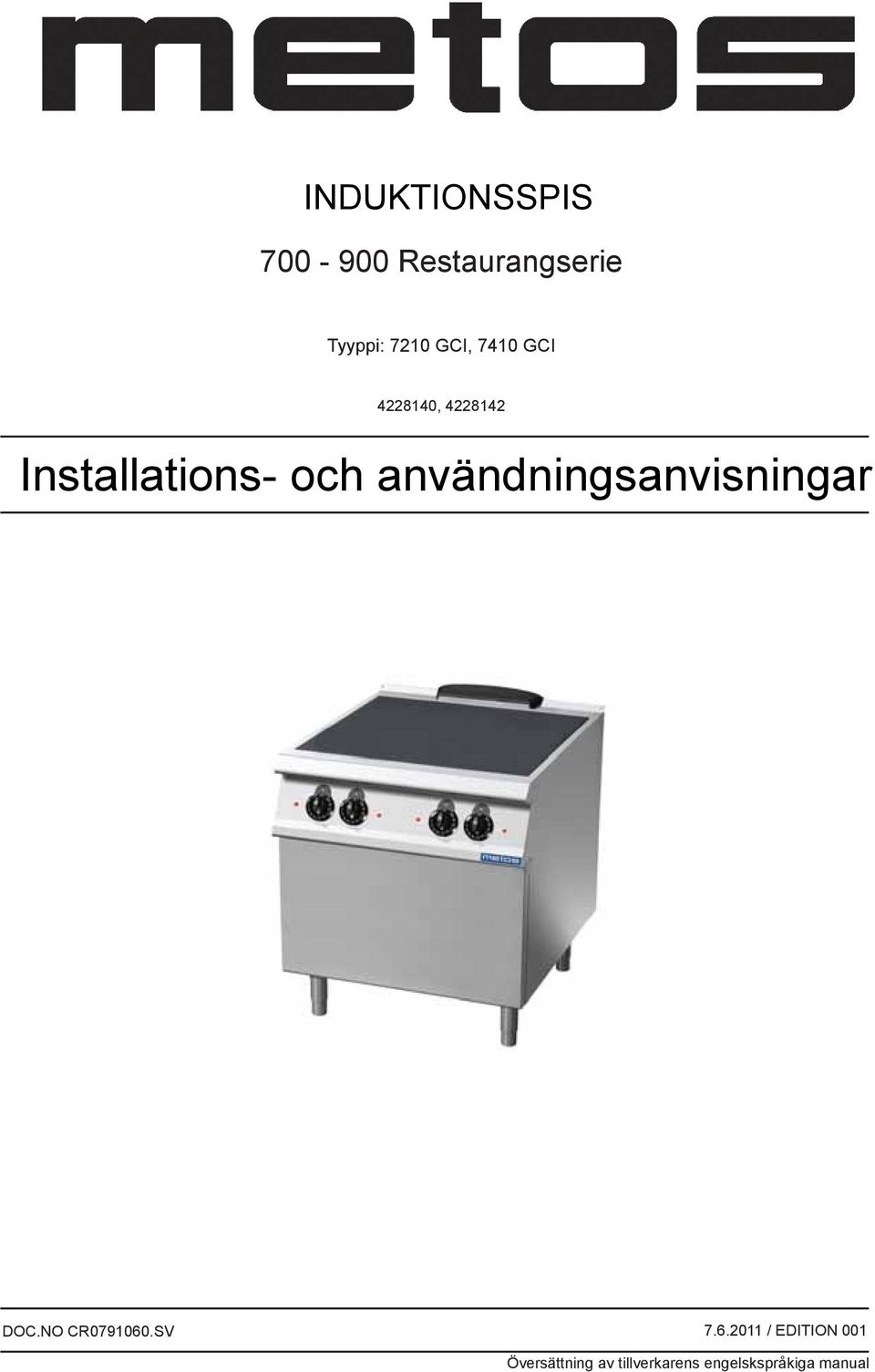 användningsanvisningar DOC.NO CR0791060