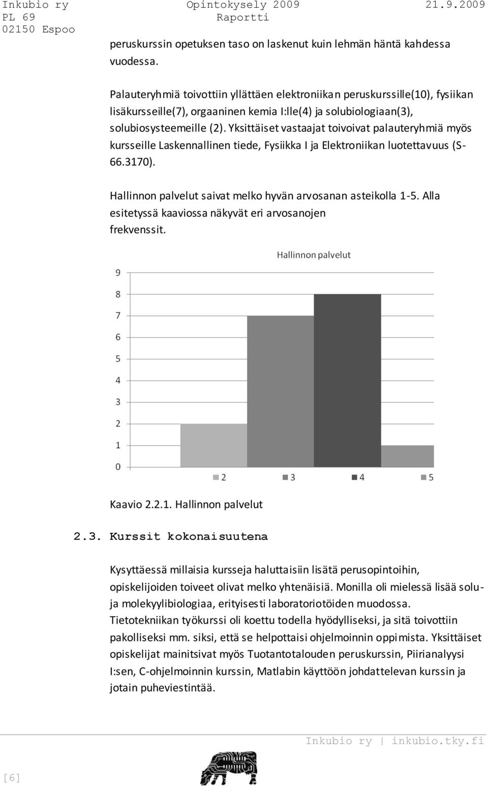 Yksittäiset vastaajat toivoivat palauteryhmiä myös kursseille Laskennallinen tiede, Fysiikka I ja Elektroniikan luotettavuus (S- 66.3170).