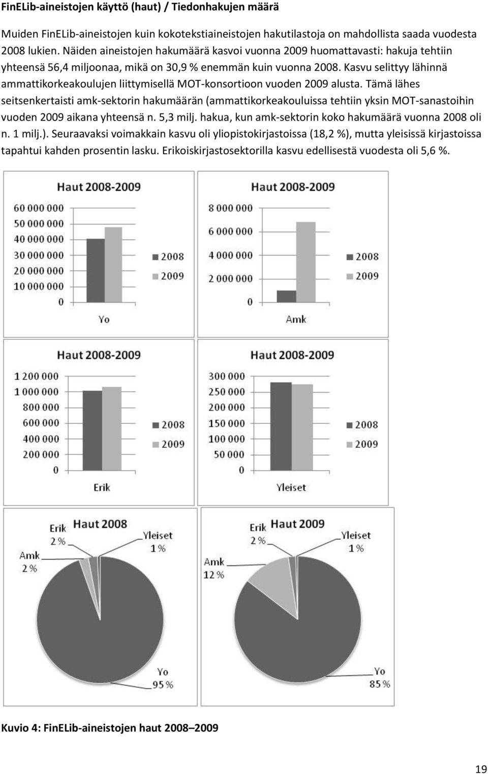 Kasvu selittyy lähinnä ammattikorkeakoulujen liittymisellä MOT-konsortioon vuoden 2009 alusta.