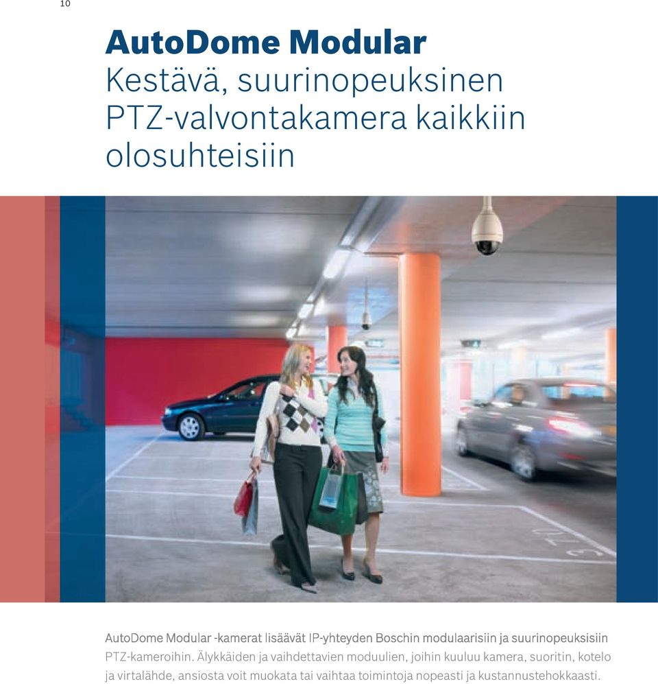 Älykkäiden ja vaihdettavien moduulien, joihin kuuluu kamera,