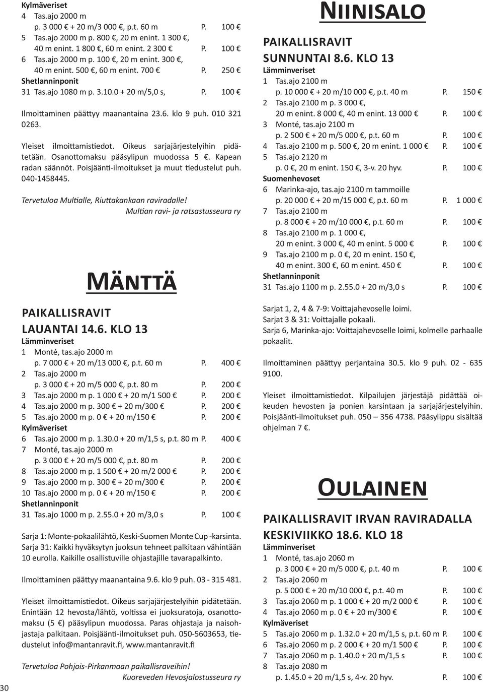 Kapean radan säännöt. Poisjäänti-ilmoitukset ja muut tiedustelut puh. 040-1458445. Tervetuloa Multialle, Riuttakankaan raviradalle!