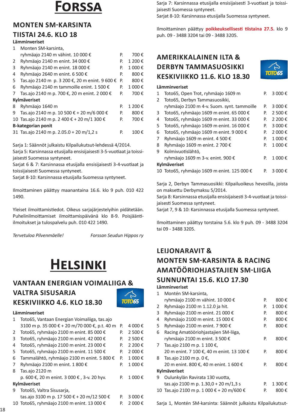700 8 Ryhmäajo 1640 m P. 1 200 9 Tas.ajo 2140 m p. 10 500 + 20 m/6 000 P. 800 10 Tas.ajo 2140 m p. 2 400 + 20 m/1 300 P. 700 31 Tas.ajo 2140 m p. 2.05.0 + 20 m/1,2 s P.